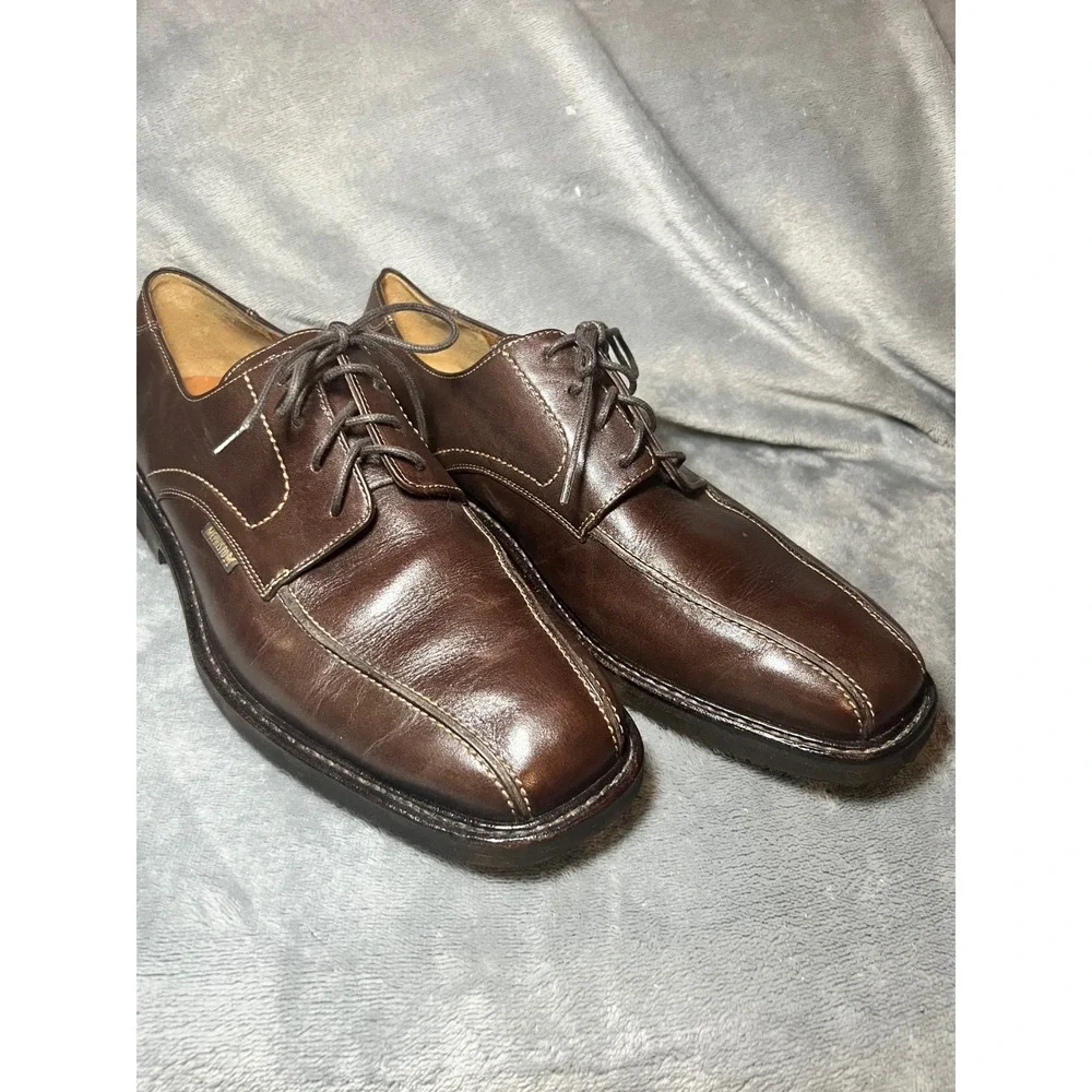 Mephisto Mens Leather Brown‎ Dress Shoes Lace Up Oxfords Goodyear Welt Size 10
